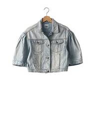 Veste en jean fermeture boutonnée sur le devant bleu MY TWIN femme