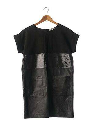 Robe courte fermeture zippée au dos manches courtes noir MAX & MOI femme