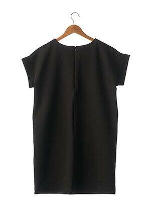 Robe courte fermeture zippée au dos manches courtes noir MAX & MOI femme