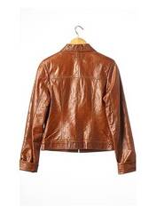 Veste en cuir marron JUST CAVALLI pour femme seconde vue