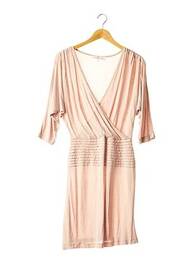 Robe mi-longue manches 3/4 manches 3/4 rose DESIGNERS REMIX COLLECTION femme