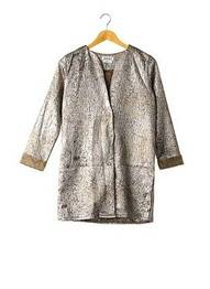 Veste chic col v gris LOUISE femme