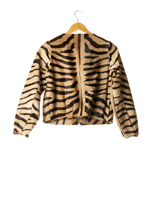 Veste en cuir beige MADAME A PARIS pour femme