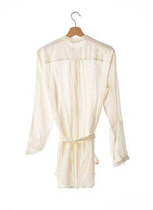 Tunique manches longues fermeture boutonnée sur le devant beige LES PETITES... femme