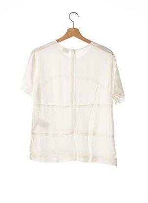 Top tissage crêpe manches courtes blanc BIMBA Y LOLA femme