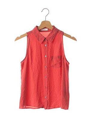 Chemisier tissage crêpe sans manche rouge EQUIPMENT femme