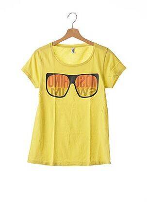 T-shirt jaune MOSCHINO pour femme