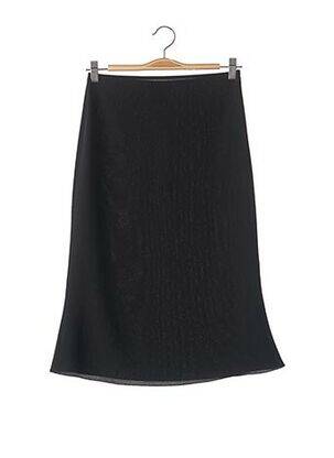 Jupe mi-longue fermeture zip latéral noir AGNES B femme