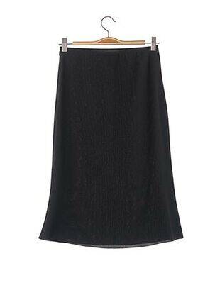 Jupe mi-longue fermeture zip latéral noir AGNES B femme