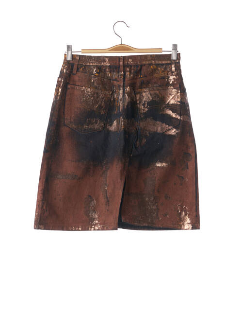 Jupe mi-longue marron CULTURA pour femme