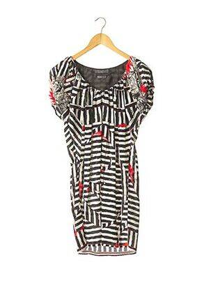 Robe courte coupe fluide manches courtes noir MC QUEEN femme