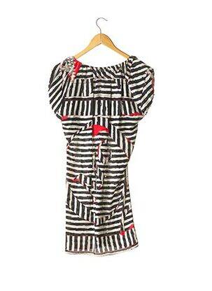Robe courte coupe fluide manches courtes noir MC QUEEN femme