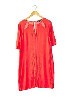 Robe mi-longue coupe fluide rouge BCBGMAXAZRIA femme