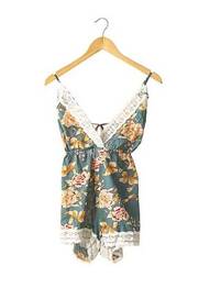 Combishort coupe fluide bleu ZAFUL femme