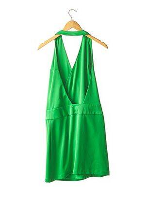 Top coupe cintrée sans manche vert HEFTY femme