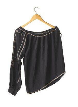 Top coupe fluide noir BELAIR femme