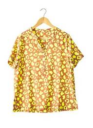 Blouse manches courtes manches courtes jaune LALOTTI femme