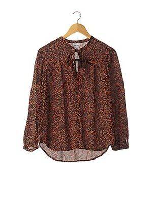 Blouse imprimé fantaisie manches longues orange BIMBA Y LOLA femme