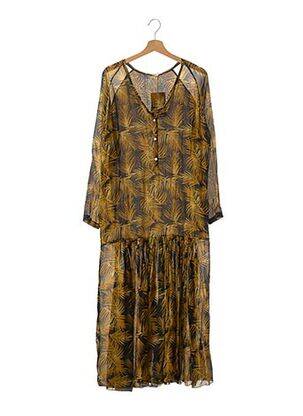 Robe longue manches longues manches longues jaune RABENS SALONER femme