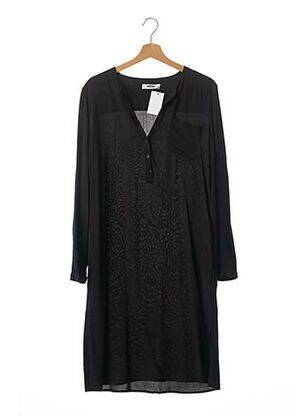 Robe mi-longue manches longues manches longues noir ANINE BING femme