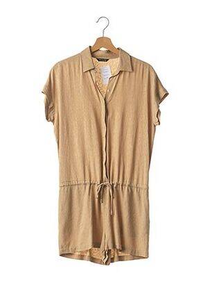 Combishort col chemisier beige MASSIMO DUTTI femme