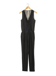 Combi-pantalon tissage crêpe noir SIMONA BARBIERI femme