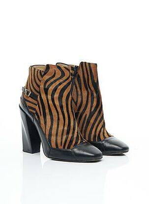 Bottines/boots fermeture zippée talon haut de 10cm et plus noir GIANNI MARRA femme