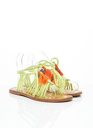 Sandales/nu pieds talon plat jusqu'à 3cm vert SWILDENS femme