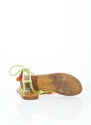 Sandales/nu pieds talon plat jusqu'à 3cm vert SWILDENS femme