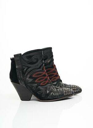 Bottines/boots matière lisse talon de 7 à 9cm noir STRATEGIA femme