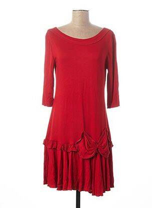Robe mi-longue rouge ELLA pour femme