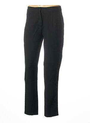 Pantalon droit tissage crêpe taille haute noir MOLLY BRACKEN femme
