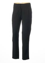 Pantalon droit tissage crêpe taille haute noir MOLLY BRACKEN femme