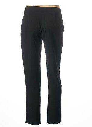 Pantalon droit tissage crêpe taille haute noir MOLLY BRACKEN femme