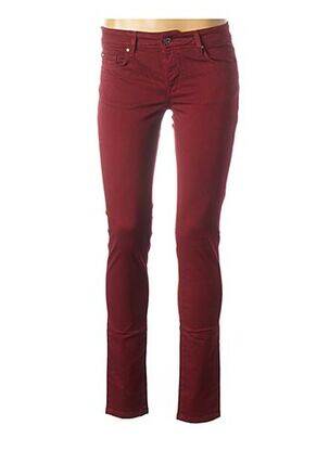 Pantalon slim taille basse taille basse rouge SALSA femme