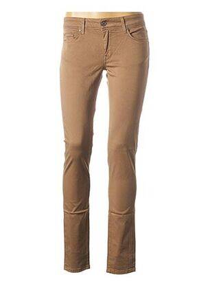 Pantalon slim taille basse taille basse beige SALSA femme
