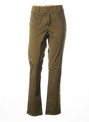 Sarouel stretch taille haute vert SALSA femme