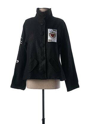 Manteau court noir TENDANCE UNIQUE pour femme