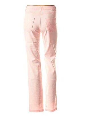Pantalon droit stretch taille haute rose LCDN femme