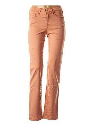 Pantalon slim stretch taille haute orange LCDN femme