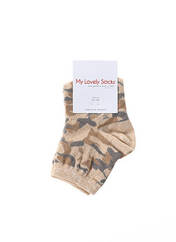 Chaussettes beige MY LOVELY SOCKS pour fille seconde vue