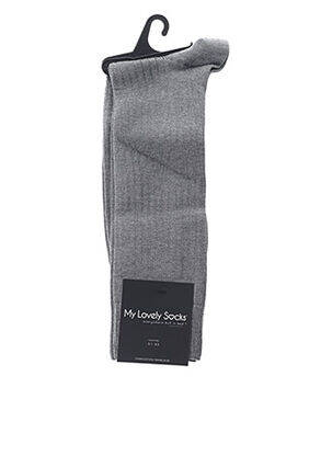 Chaussettes gris MY LOVELY SOCKS pour homme