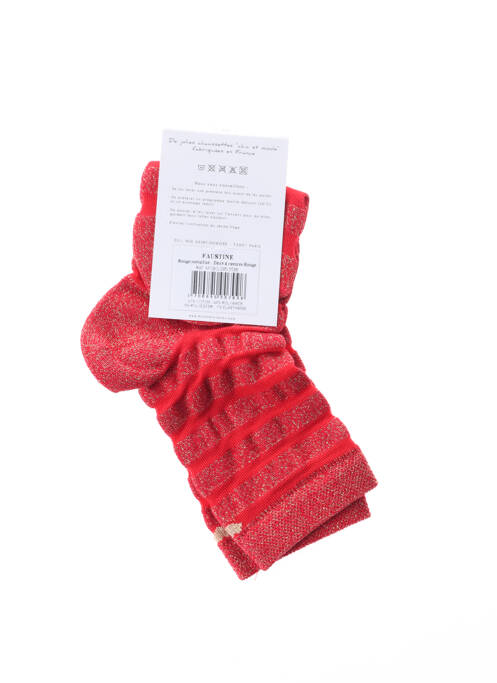 Chaussettes stretch rouge MY LOVELY SOCKS femme