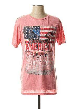 T-shirt rose BRAVE SOUL pour homme