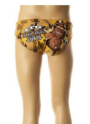 Slip de bain stretch marron XTG homme