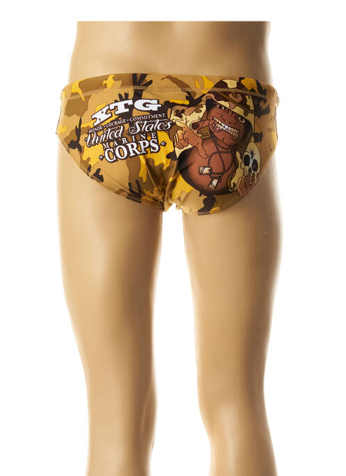 Slip de bain stretch marron XTG homme