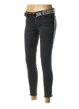 Jeans coupe slim taille basse taille basse noir GUESS femme