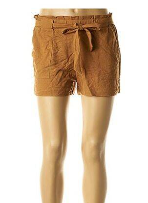 Short coupe droite marron SEE THE MOON femme