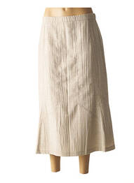 Jupe longue fermeture zippée au dos beige KARTING femme