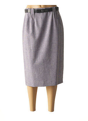 Jupe mi-longue coupe droite gris HAMMER femme